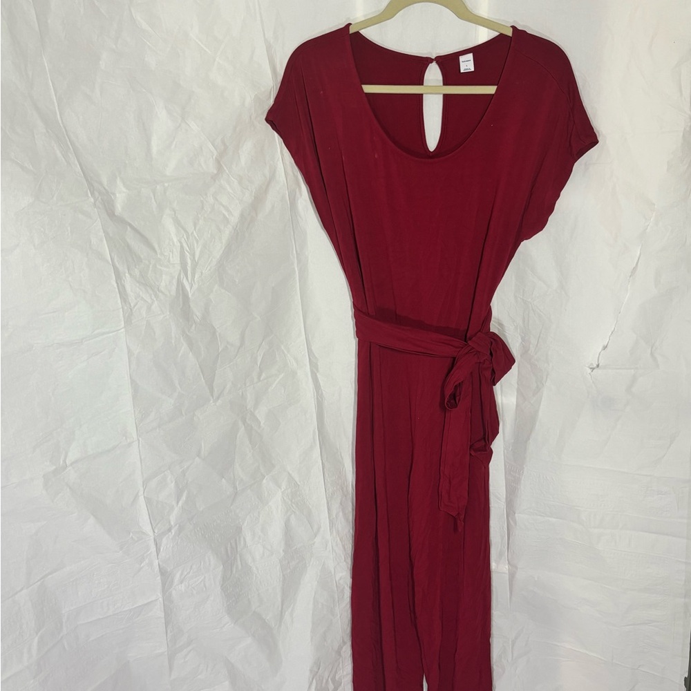 Old Navy Red Wide Leg Jumpsuit
